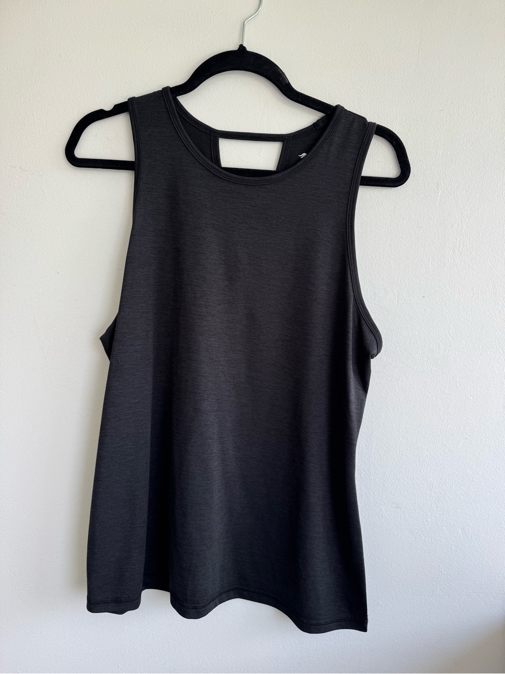 Ideology Black Athletic Tank Top with Racerback Detail